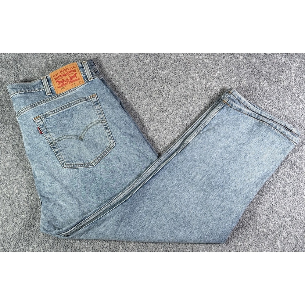 NWT Levi's 505 Light Wash Straight Jeans Altered to 40x25 Tag (40x30)